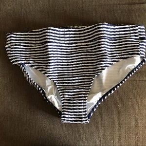 Lands’ End texture High waisted bikini bottoms 18